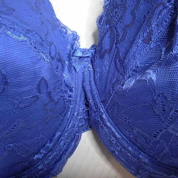 Full Figure Maximum Support Lace Bra by Midnight Velvet NWoT Blue 40DD9 - Picture 3 of 9